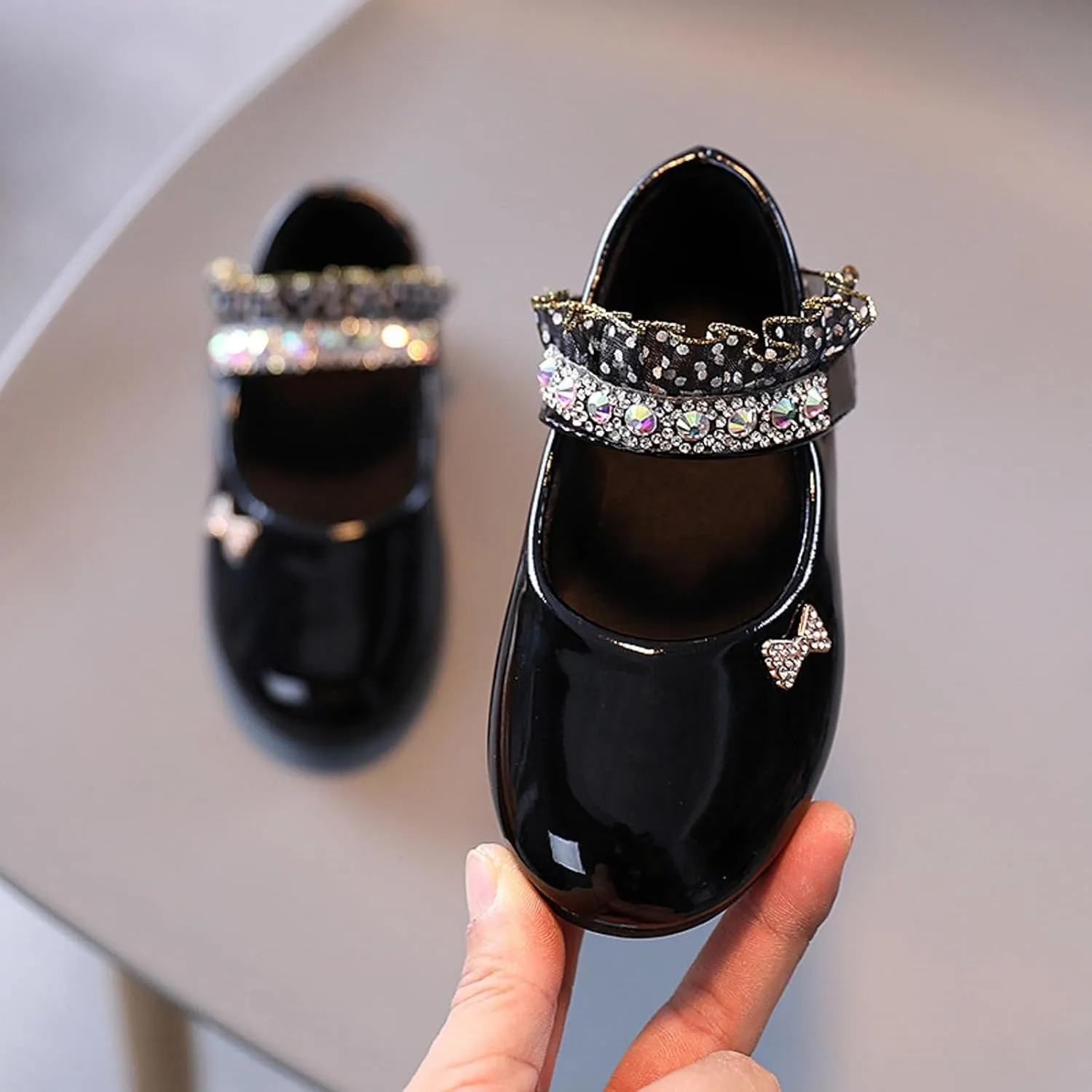 Open Toe Sandals Girls Leather Shoes Spring And Fall New Soft Bottom Shoes Foreign Students Small Leather Dance Fashion Flat Bottom Performance