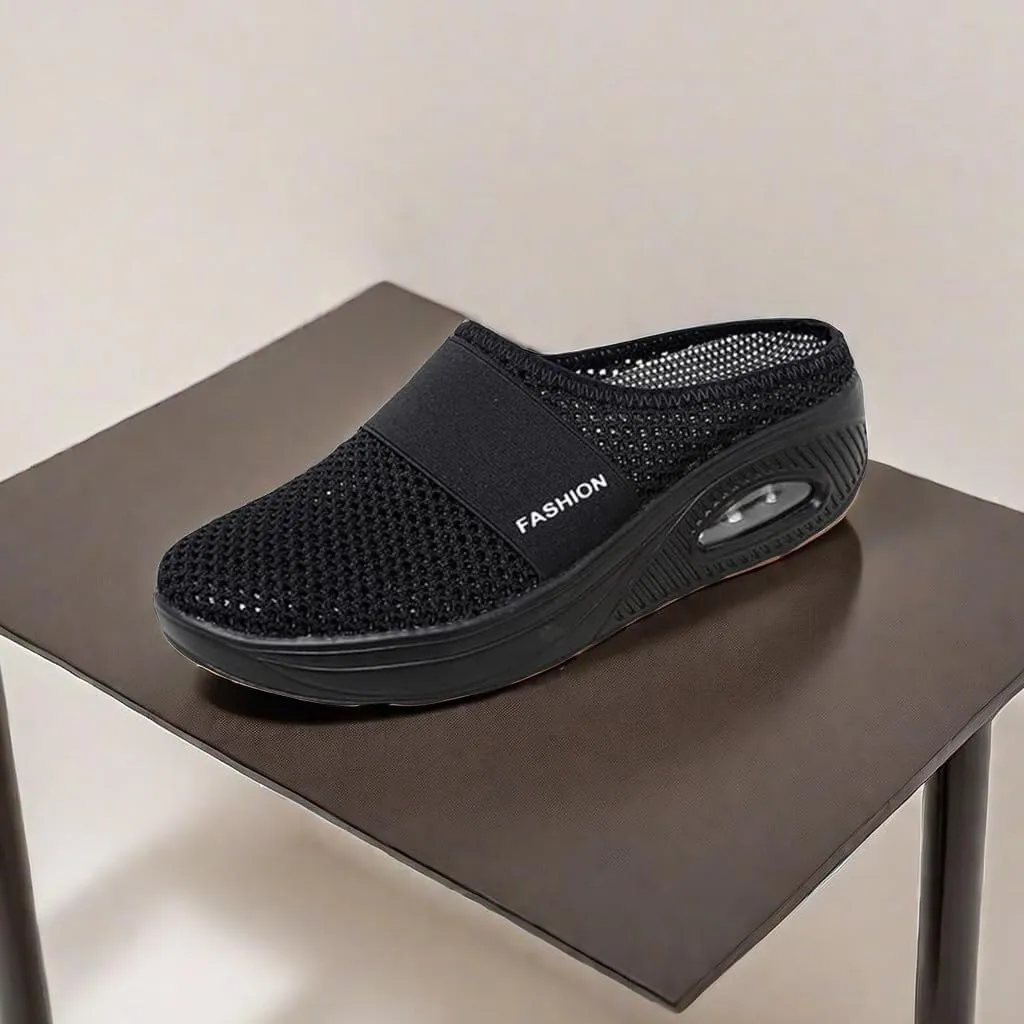 Orthopedic Shoes for Women Diabetic Slip-on Shoes Air Cushion Walking Shoe Mesh Knitted Slippers Sneakers with Arch Support