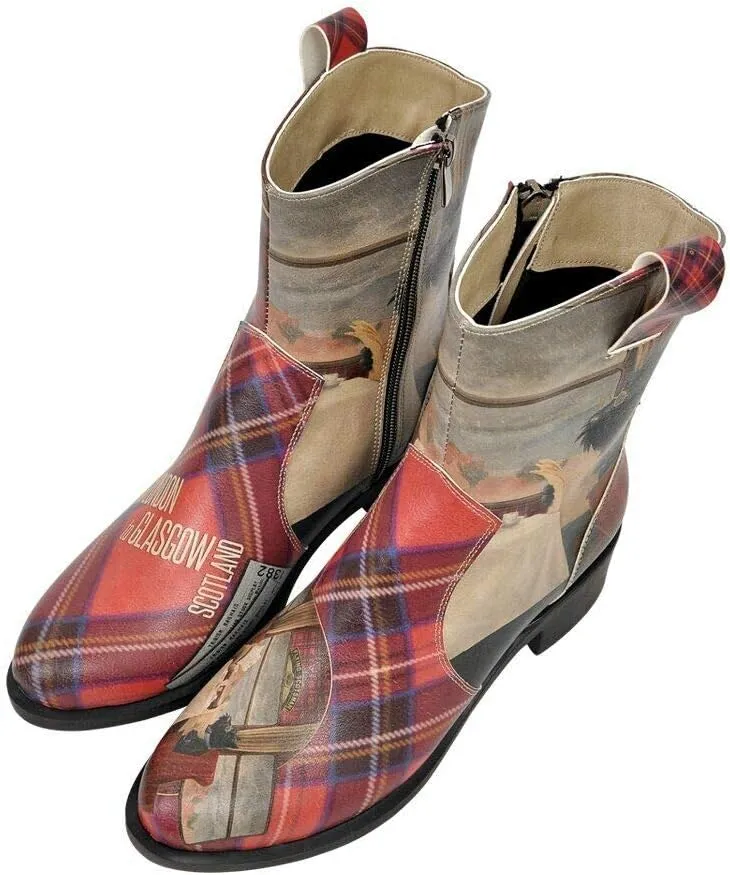 Personalize Your Life WestBoots - Zippered Lace Up Women Boots - Mid Calf - Chic, Elegant and Casual Style - Vegan, Environmentally Friendly and Handmade - Breathable Design