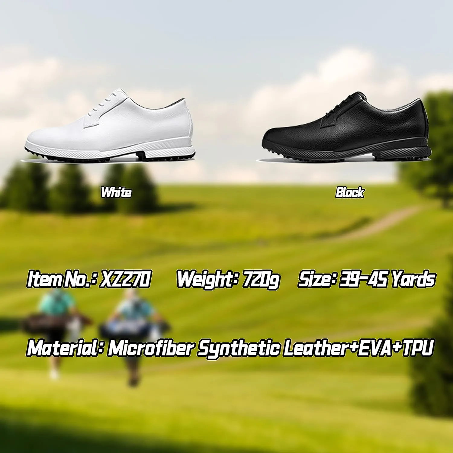 PGM Golf Shoes Mens - Summer Breathable Mens Golf Shoes Spiked - Golf Training Sport Sneakers Anti Slip Walking Footwears Outdoor