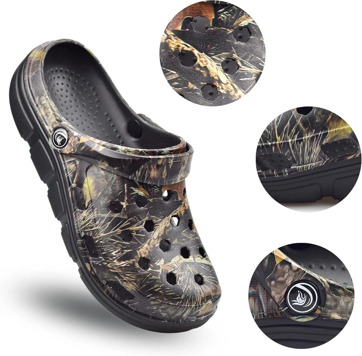 PIMIO Garden Clogs for Women and Men,Slip On Work Shoes with Arch Support,Womens Mens Quick-Dry Water Shoes Casual Sandals,Comfortable Slippers
