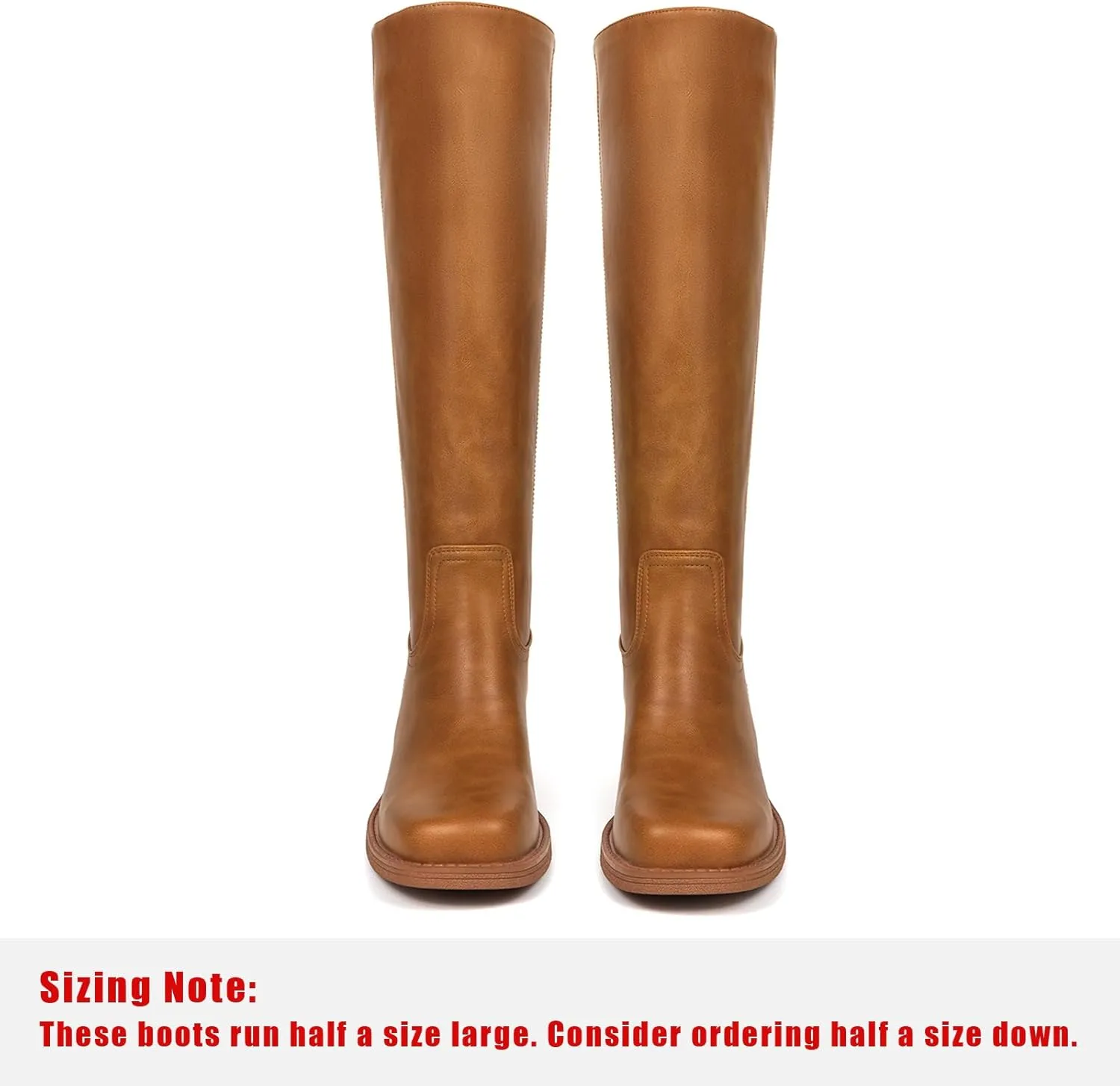 Platform Women's Knee High Square Toe Chunky Block Heel Long Wide Calf Riding Pull On Campus Boots