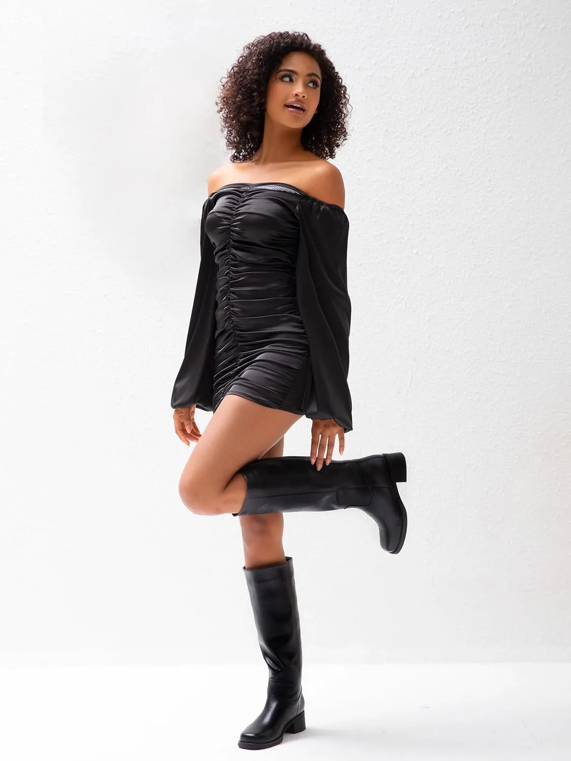 Platform Women's Knee High Square Toe Chunky Block Heel Long Wide Calf Riding Pull On Campus Boots