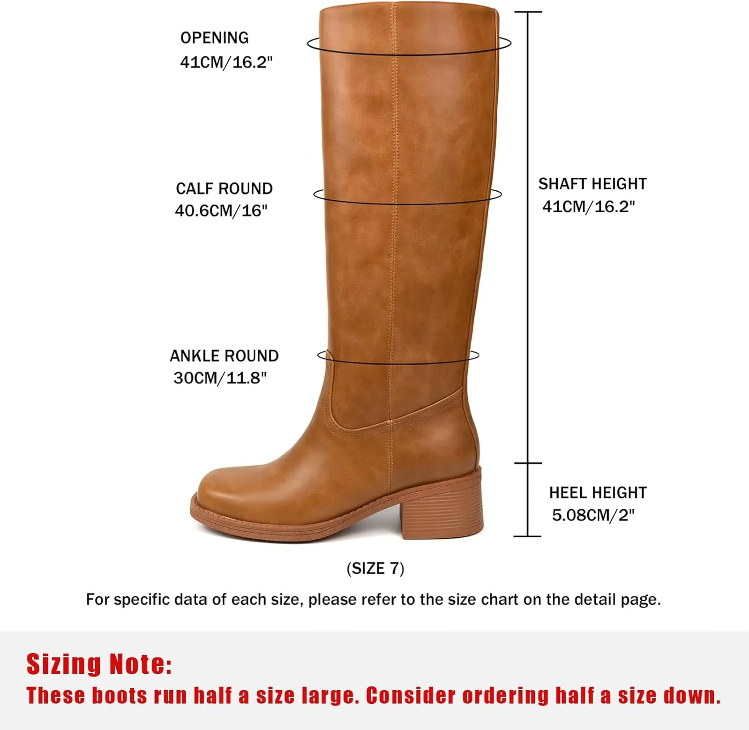 Platform Women's Knee High Square Toe Chunky Block Heel Long Wide Calf Riding Pull On Campus Boots
