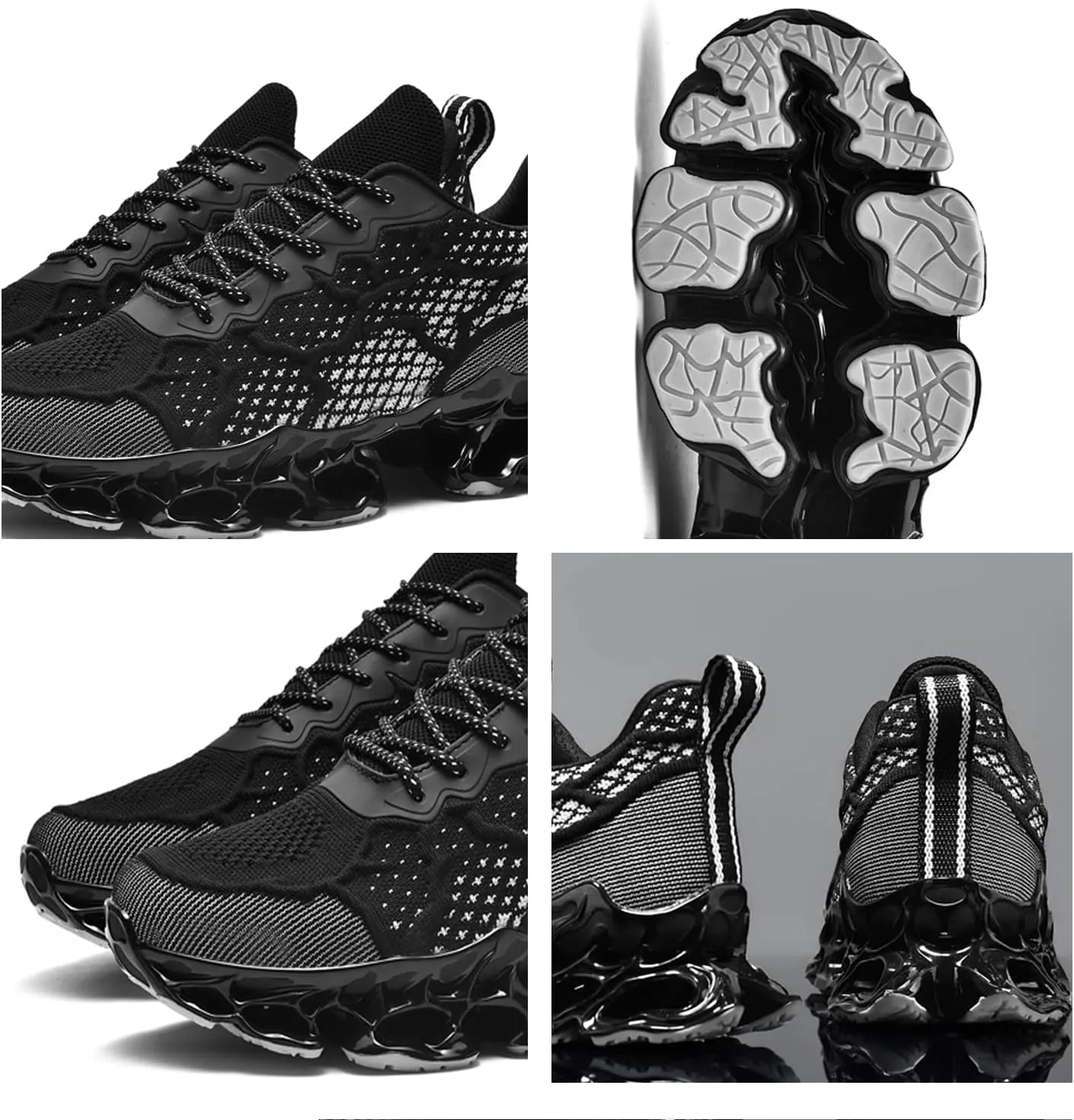 Poramea Mens Slip on Loafers Walking Tennis Shoes Laceless Running Blade Sneakers Mesh Trail Jogging Casual Athletic