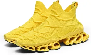 Poramea Mens Womens Slip on Loafers Walking Tennis Shoes Laceless Jogging Blade Sneakers Unisex Mesh Trail Running Casual Athletic