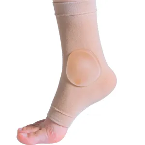 Povihome Elasticated Malleolar Sleeve with Two Gel Pads for Ankle Bone Cushioning & Protector, Great for Running, Skating, Cleats and Athletic Footwear - 1 Pair
