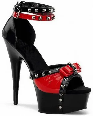 PROMI High Heeled Shoes Sexy 15cm Color Blocking Willow Spikes Stage Performance Women's Sandals