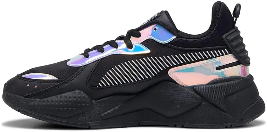PUMA Womens Rs-X Metallic Lace Up Sneakers Shoes Casual - Black