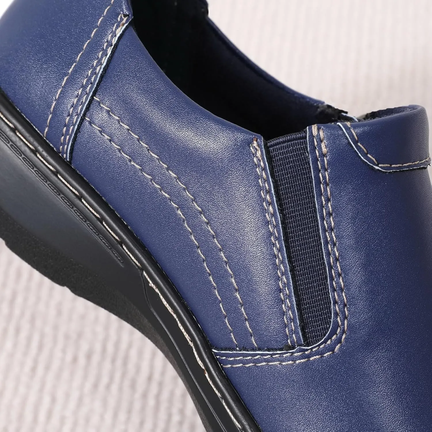 QAE Loafers for Women Comfort Women's Penny Loafers with Zipper Orthopedic Lightweight Slip-On Flats Casual Work Dressy Walking Business Shoes