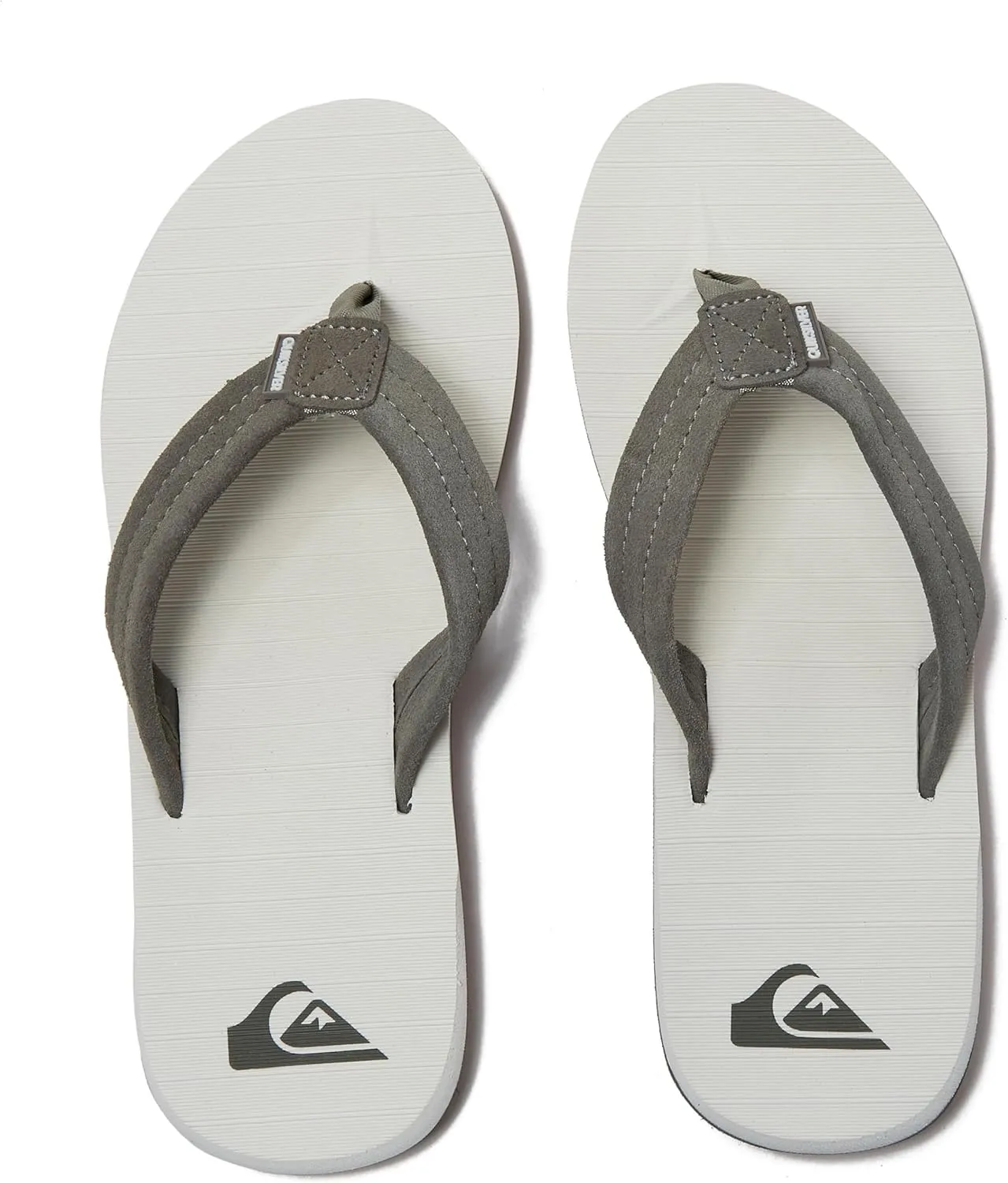 Quiksilver Carver Suede Flip Flops for Men, Arch Support Athletic Mens Sandals, Size 6 to 16 Thong Mens Slides