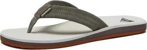 Quiksilver Carver Suede Flip Flops for Men, Arch Support Athletic Mens Sandals, Size 6 to 16 Thong Mens Slides