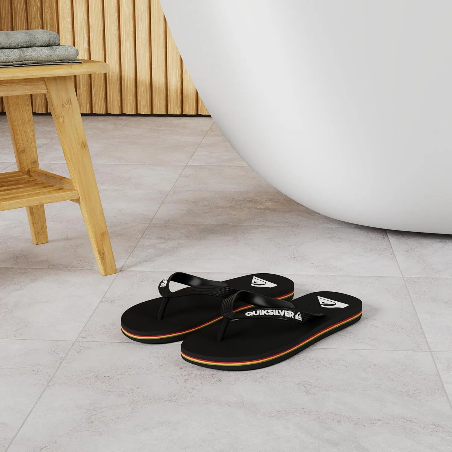 Quiksilver Molokai Flip Flops for Men, Athletic Mens Sandals, Size 6 to 16 Thong Mens Slides