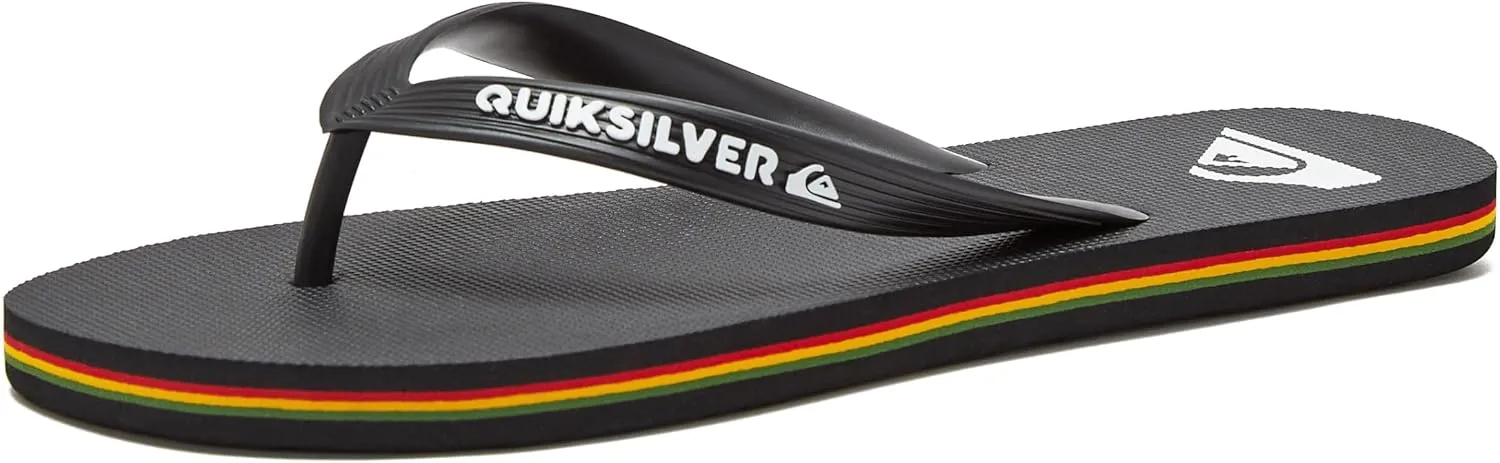 Quiksilver Molokai Flip Flops for Men, Athletic Mens Sandals, Size 6 to 16 Thong Mens Slides