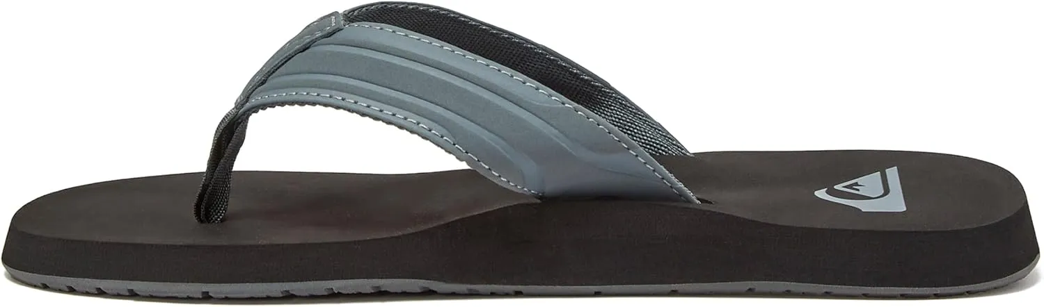 Quiksilver Monkey Wrench Flip Flops for Men, Arch Support Athletic Mens Sandals, Size 6 to 15 Thong Mens Slides