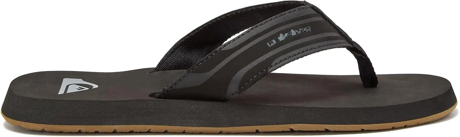 Quiksilver Monkey Wrench Flip Flops for Men, Arch Support Athletic Mens Sandals, Size 6 to 15 Thong Mens Slides