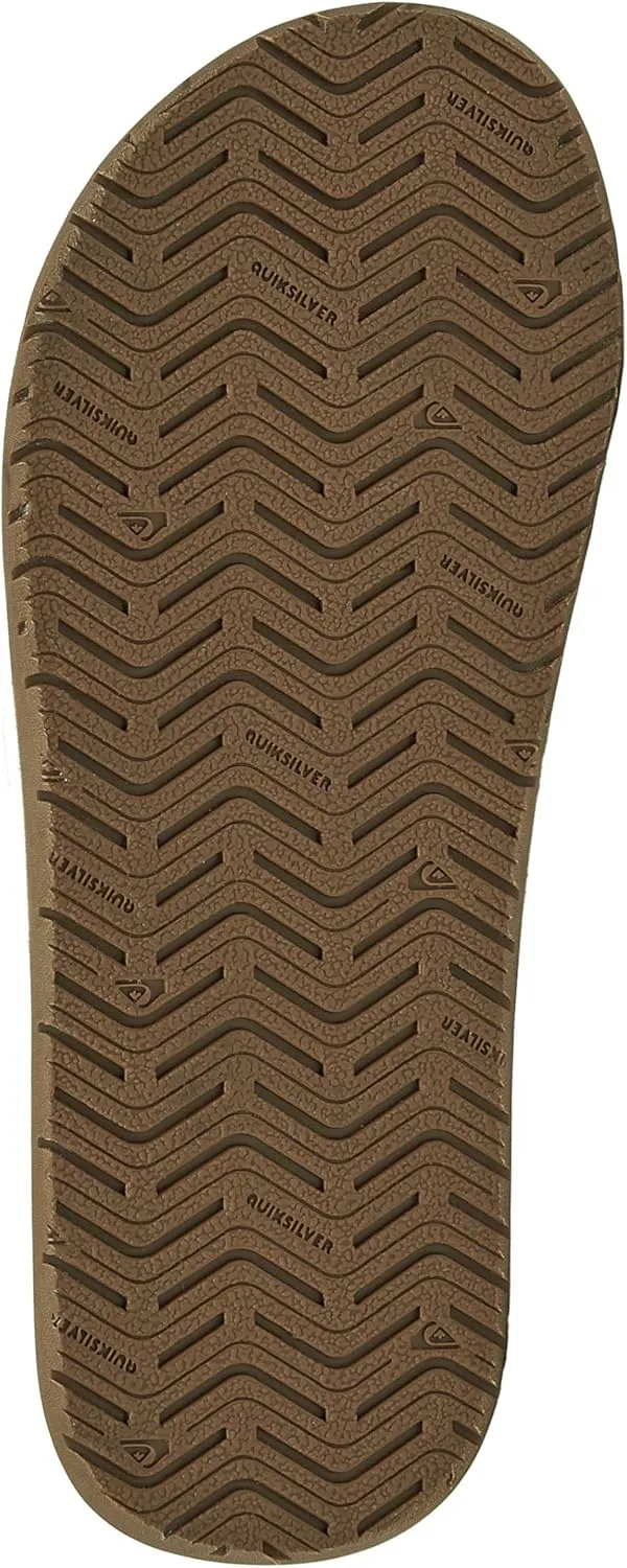 Quiksilver Monkey Wrench Flip Flops for Men, Arch Support Athletic Mens Sandals, Size 6 to 15 Thong Mens Slides