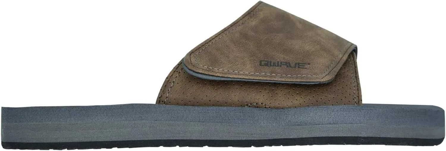 Qwave Slides for Men - Comfortable, Waterproof - 3 Color Options - Sandals Men - Shower Shoes Men Flip Flops