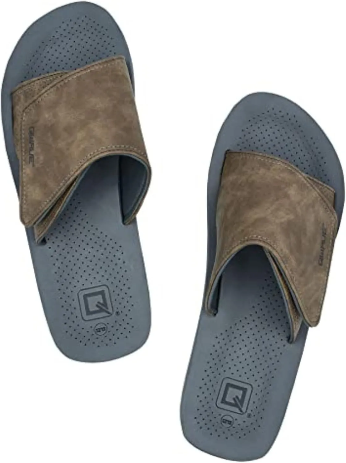 Qwave Slides for Men - Comfortable, Waterproof - 3 Color Options - Sandals Men - Shower Shoes Men Flip Flops
