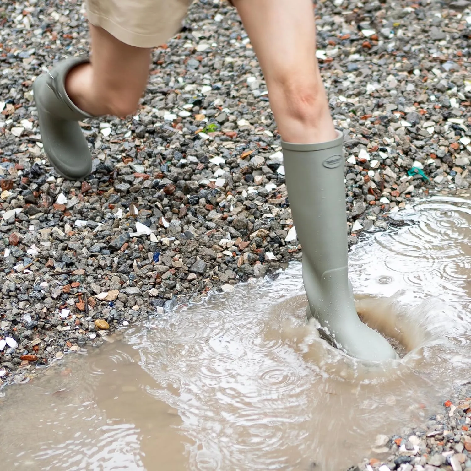 Rain Boots for Women Waterproof Rubber Boots Tall Knee High RainBoots Garden Boots Anti-Slip Wellington Rain Shoes