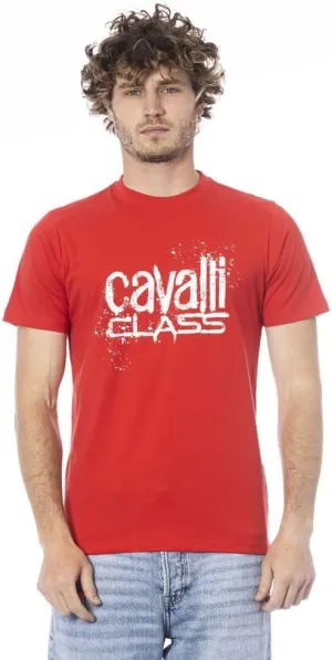 Red Spray Print Signature Fashion T-Shirt - for Mens