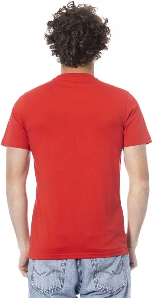 Red Spray Print Signature Fashion T-Shirt - for Mens