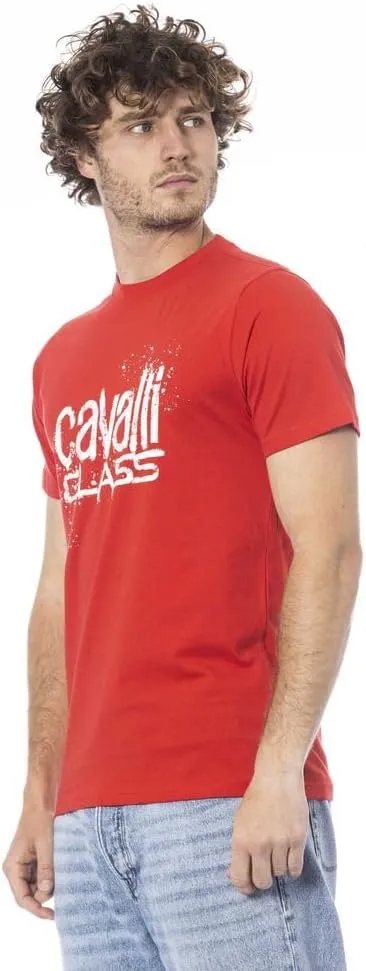 Red Spray Print Signature Fashion T-Shirt - for Mens