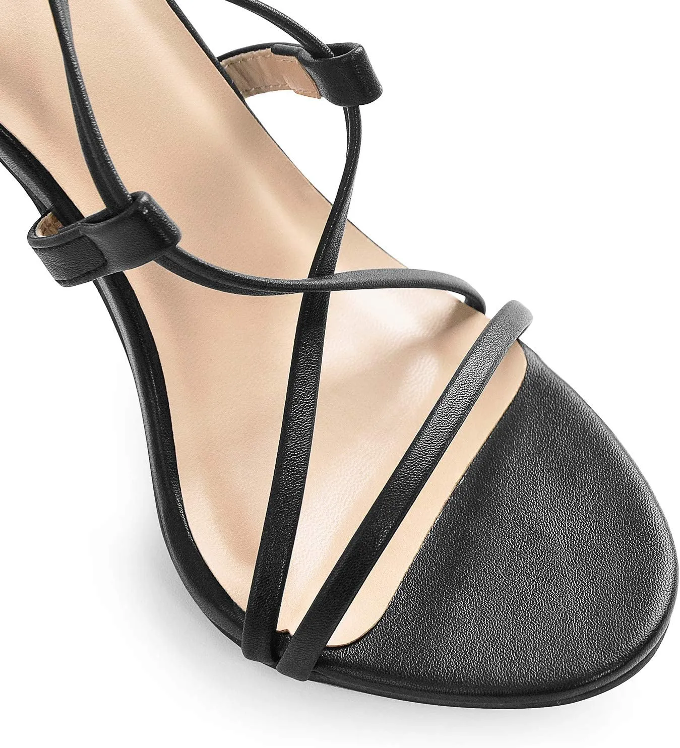 Richealnana Women's Lace Up Gladiator Crisscross Stiletto Heel Strappy Sandals
