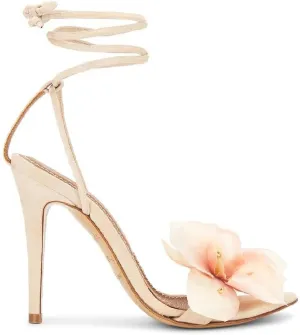Richealnana Women's Lace Up Strappy Floral Open Toe Stiletto Heels For Party Prom Dressy Sandals