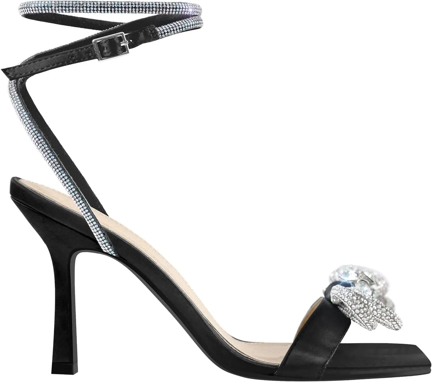 Richealnana Women's Pointed Toe Bowknot Pumps Stiletto High Heel Sandals For Party Prom