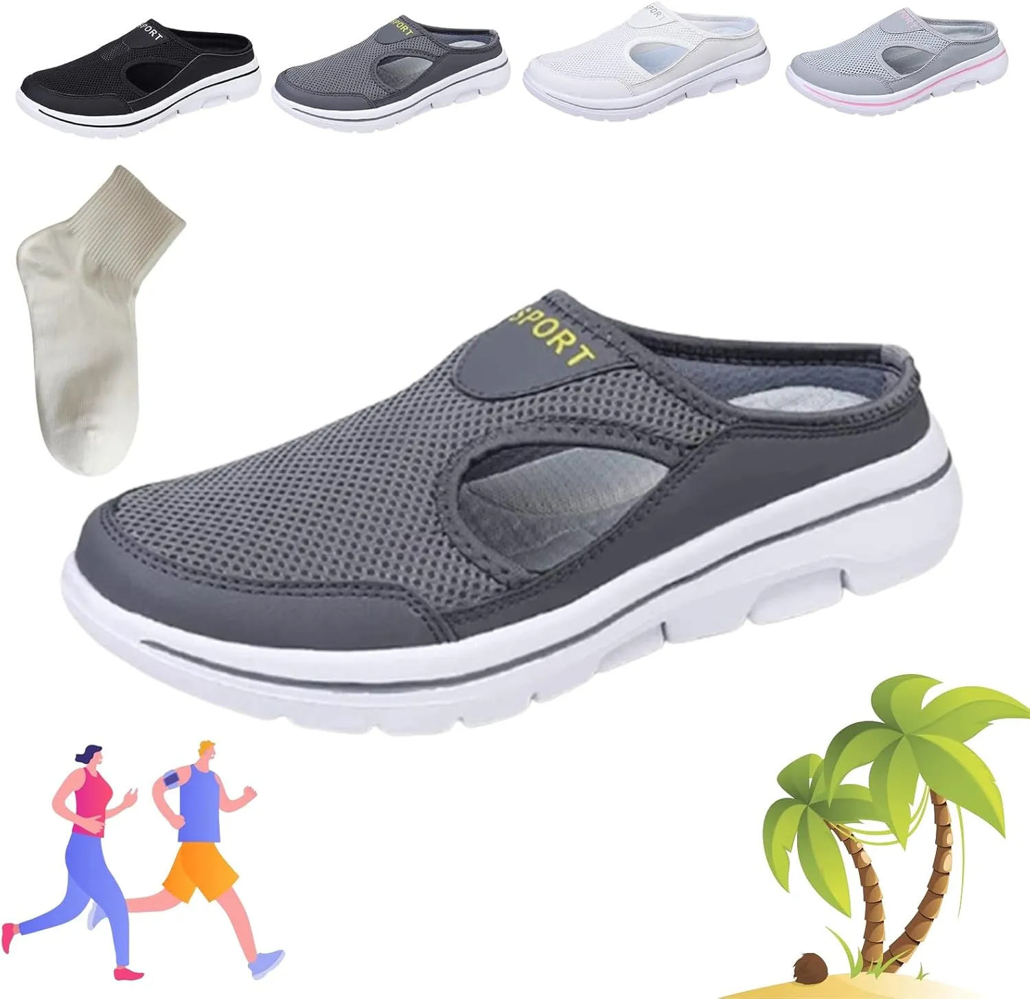 RJDJ Meaboots Men's Sports Sandals, Comfort Breathable Support, Unisex Adults