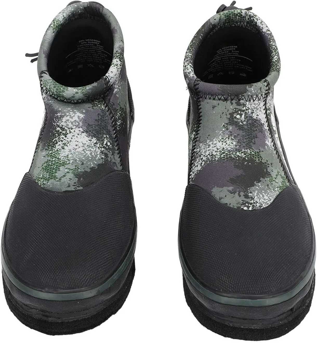 Rock Fishing Shoes Prevent Slip Felt Sole Professional Neoprene Fishing Boots with Steel Nails for Men Women OD Green