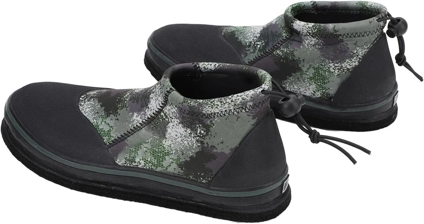 Rock Fishing Shoes Prevent Slip Felt Sole Professional Neoprene Fishing Boots with Steel Nails for Men Women OD Green