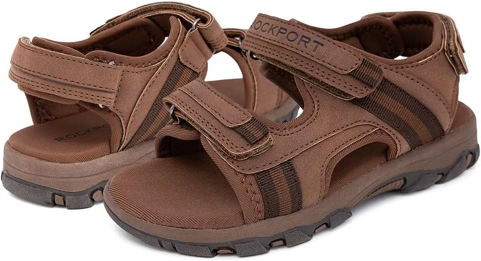 Rockport Kids Sport Sandals with Double Adjustable Straps - Athletic Open-Toe Water Shoes for Boys & Girls (Toddler/Little Kid/Big Kid)