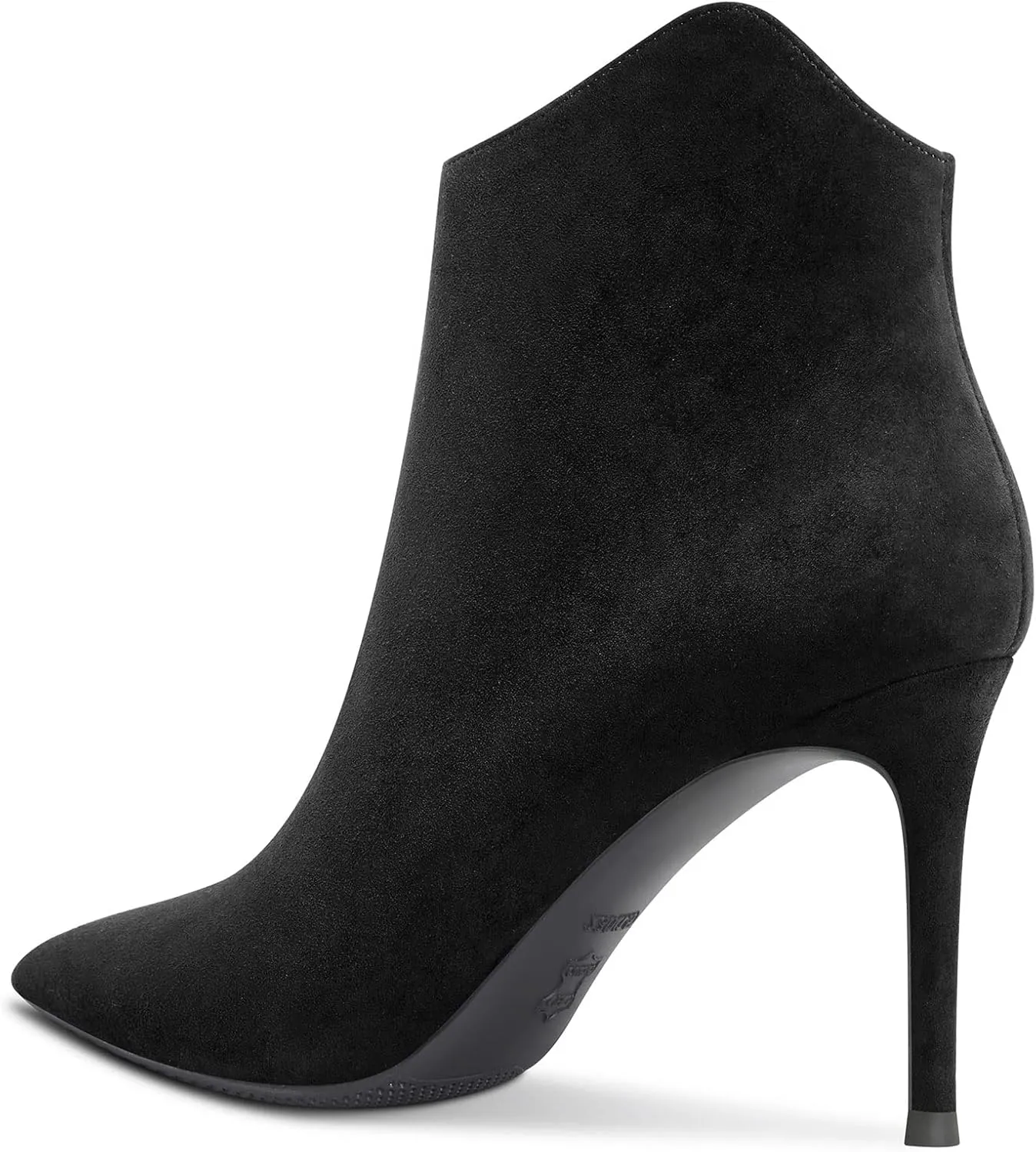 Saekcted Women Stiletto High Heel Pointed Toe Ankle Boots Short Bootie Classic Slip-on Office Party Boots 3.9 Inches Heels