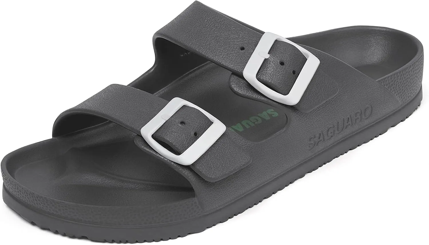 SAGUARO Men's Women's Comfort Double Buckle Sandals Lightweight Adjustable EVA Sandals with Rubble Sole