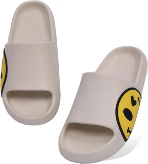 Sandals for Girls and Boys,Mens Slippers Sandals for Women,EVA Anti-Slip Indoor & Outdoor Kids Slippers Smile Face Open Toe Spa Bath Pool Gym House Casual Shower Shoes