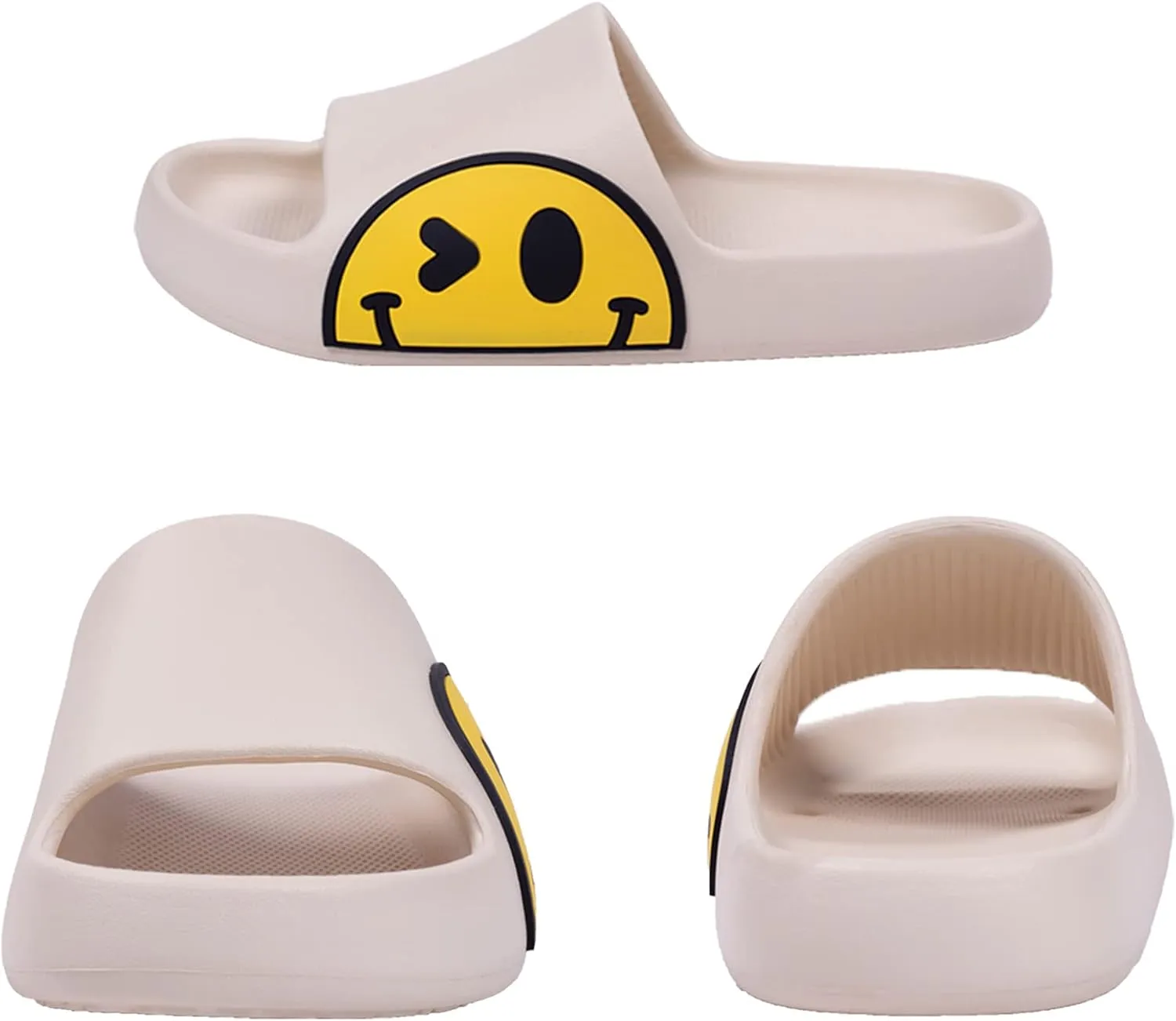 Sandals for Girls and Boys,Mens Slippers Sandals for Women,EVA Anti-Slip Indoor & Outdoor Kids Slippers Smile Face Open Toe Spa Bath Pool Gym House Casual Shower Shoes
