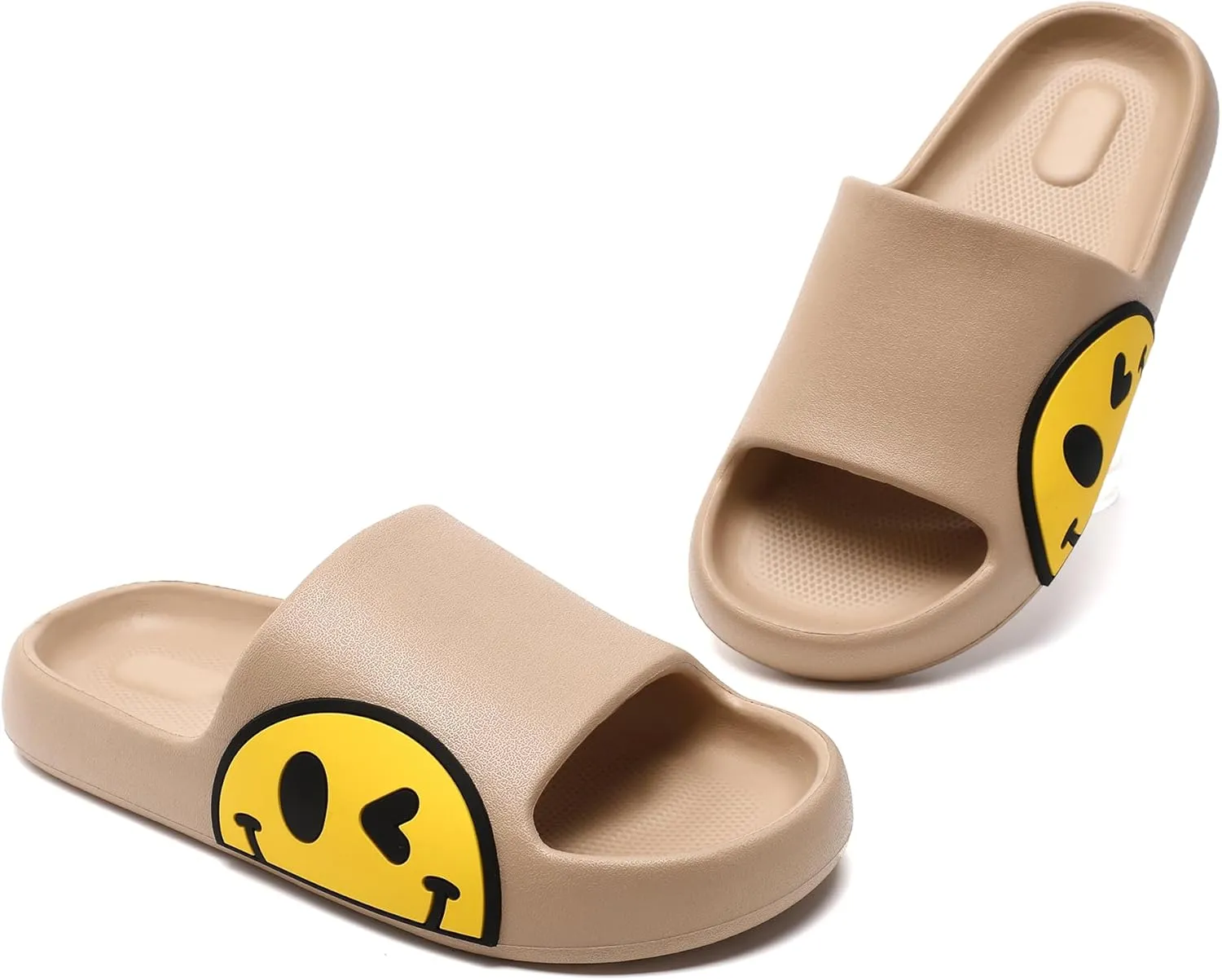 Sandals for Girls and Boys,Mens Slippers Sandals for Women,EVA Anti-Slip Indoor & Outdoor Kids Slippers Smile Face Open Toe Spa Bath Pool Gym House Casual Shower Shoes