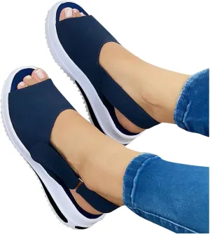 Sandals for Women Dressy, Summer Sandals for Women Strappy Platform Sandals Close Toe Wedge Shoes Comfy Sandals