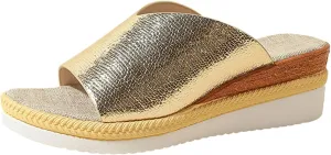 Sandals for Women Wedge Shoes,Fashion Lightweight Arch Support Slippers for Womens Comfy Wedge Orthopedic Sandals Summer Platform Cork Wedges Espadrille Heel Strappy Leather Sandals Dressy Shoes