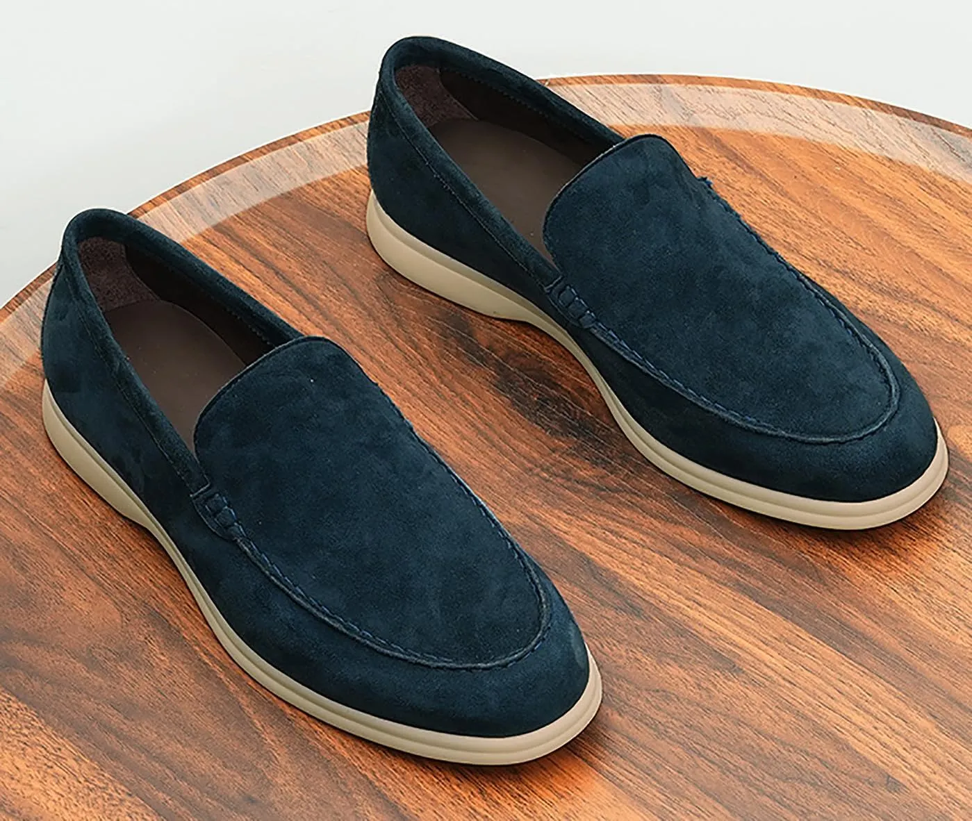 Santimon Mens Dress Shoes Loafers Slip-Ons Suede Slippers Fashion Casual Business Prom Penny Loafers Boat Walking Summer Shoes