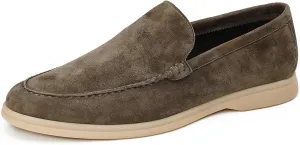 Santimon Mens Dress Shoes Loafers Slip-Ons Suede Slippers Fashion Casual Business Prom Penny Loafers Boat Walking Summer Shoes