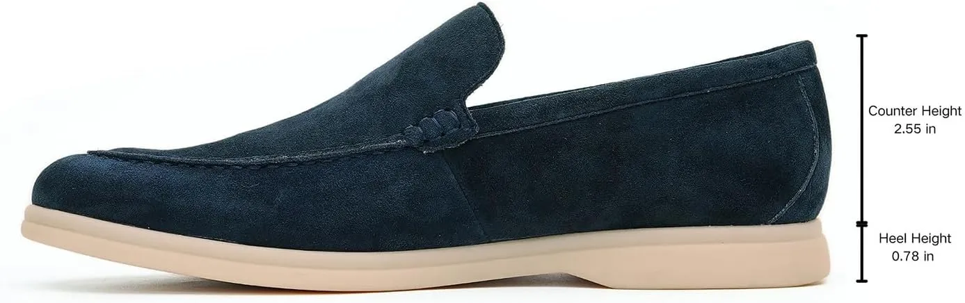 Santimon Mens Dress Shoes Loafers Slip-Ons Suede Slippers Fashion Casual Business Prom Penny Loafers Boat Walking Summer Shoes