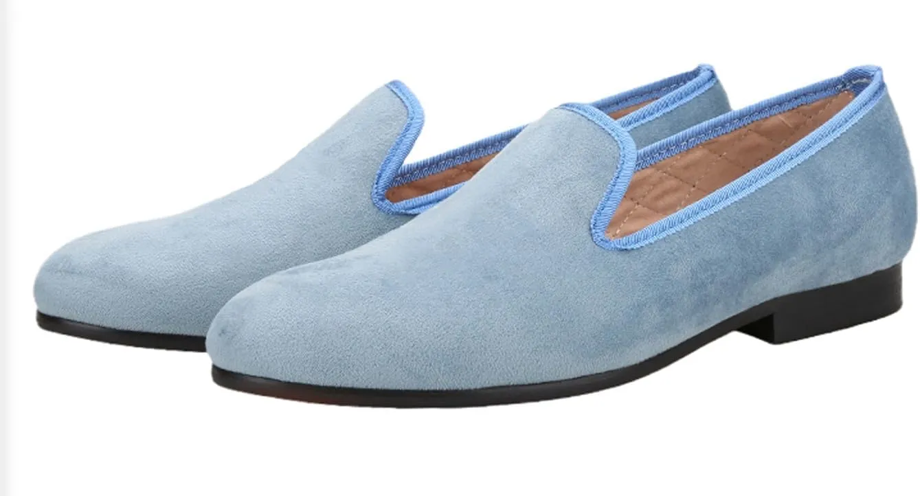 Santimon Men's Loafers Prom Wedding Dress Velvet Slip On Penny Loafers Fashion Tuxedo Casual Business Luxury Shoes Smoking Party Disco Moccasins for Men Boy