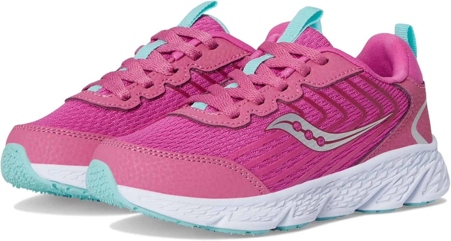 Saucony Wind 3.0 (Little Big Kid) Sneaker, Pink, 3 US Unisex
