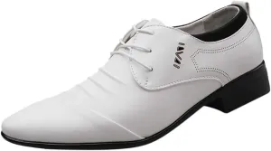 Semi Formal Shoes Men Without Laces Shoes Suit Shoe Casual Shoes Male Mens Mesh Sneakers Oxfords Lightweight Shoes (White, 47)