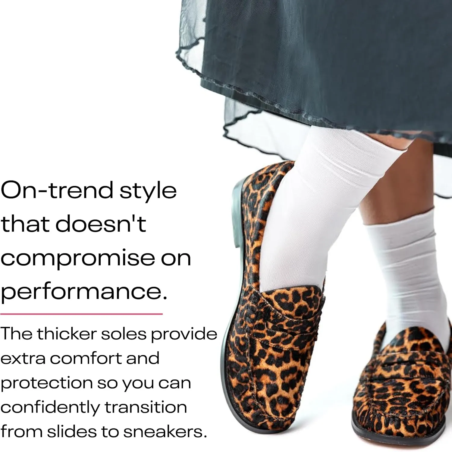 Sheer Confidence Premium Ruffle Crew Socks for Women, Athletic Gym & Performance Socks