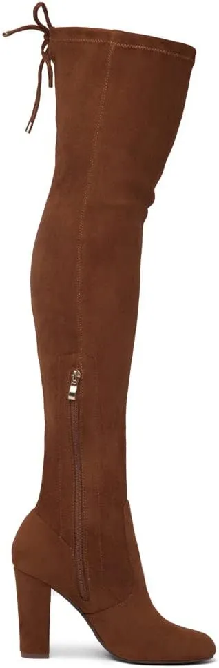 Shoe Land Classify Womens Over the knee Thigh High Boots Chunky Block Heels Long Stretch Fall Dress Boots