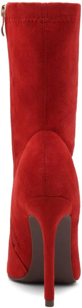 Shoe Land SLJessenie-L Women’s Pointed Toe Stiletto High Heel Ankle Booties Fashion Stretch Dress Boots